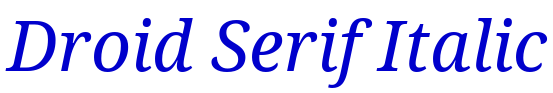 Droid Serif Italic шрифт